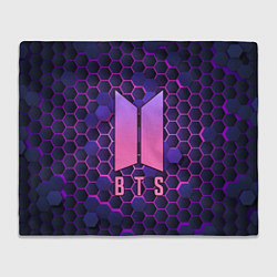 Плед флисовый BTS СОТЫ, цвет: 3D-велсофт