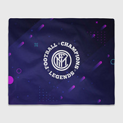 Плед флисовый Inter Легенды Чемпионы, цвет: 3D-велсофт