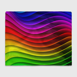 Плед флисовый Color line neon pattern Abstraction Summer 2023, цвет: 3D-велсофт