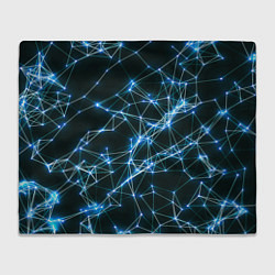 Плед флисовый Нейронная сеть - фон, цвет: 3D-велсофт