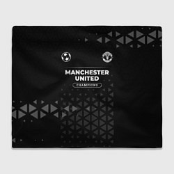 Плед флисовый Manchester United Champions Uniform, цвет: 3D-велсофт