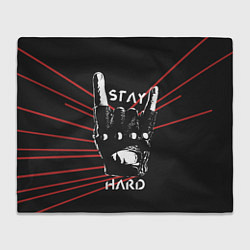 Плед флисовый Stay hard, цвет: 3D-велсофт