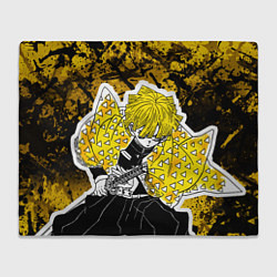 Плед флисовый Клинок, рассекающий демонов Зеницу, цвет: 3D-велсофт