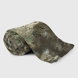 Плед флисовый Сова на абстрактном коричневом фоне, цвет: 3D-велсофт — фото 2