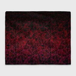 Плед флисовый Темно-красный абстрактный узор, цвет: 3D-велсофт