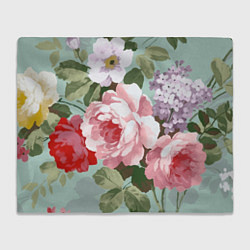 Плед флисовый Букет роз Лето, цвет: 3D-велсофт
