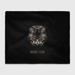 Плед флисовый Maine coon - кот, цвет: 3D-велсофт