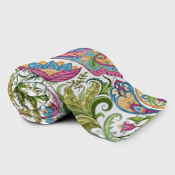 Плед флисовый Fashionable floral Oriental pattern Summer 2025, цвет: 3D-велсофт — фото 2