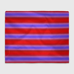 Плед флисовый Striped pattern мягкие размытые полосы красные фио, цвет: 3D-велсофт