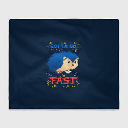 Плед флисовый Little Sonic gotta go fast, цвет: 3D-велсофт