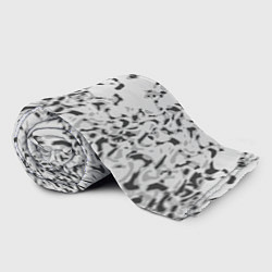 Плед флисовый Пятнистый абстрактный узор в светло-серых тонах, цвет: 3D-велсофт — фото 2