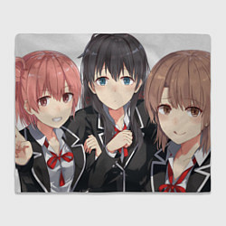 Плед флисовый Yui team OreGairu, цвет: 3D-велсофт