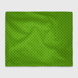Плед флисовый Зеленые ячейки текстура, цвет: 3D-велсофт