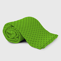 Плед флисовый Зеленые ячейки текстура, цвет: 3D-велсофт — фото 2