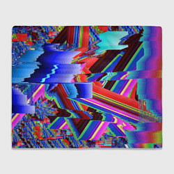 Плед флисовый Авангардный модный глитч, цвет: 3D-велсофт