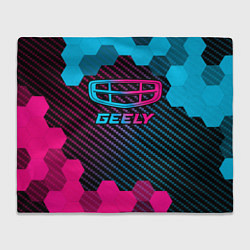 Плед флисовый Geely - neon gradient, цвет: 3D-велсофт