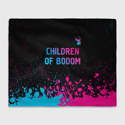 Плед флисовый Children of Bodom - neon gradient: символ сверху, цвет: 3D-велсофт