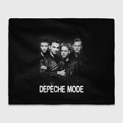 Плед флисовый Depeche Mode - black & white portrait, цвет: 3D-велсофт