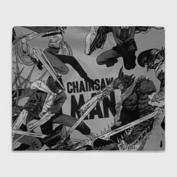 Плед флисовый Chainsaw man comix, цвет: 3D-велсофт