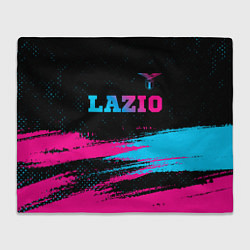 Плед флисовый Lazio - neon gradient: символ сверху, цвет: 3D-велсофт