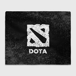 Плед флисовый Dota с потертостями на темном фоне, цвет: 3D-велсофт