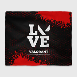 Плед флисовый Valorant love классика, цвет: 3D-велсофт