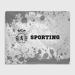 Плед флисовый Sporting sport на светлом фоне: надпись и символ, цвет: 3D-велсофт