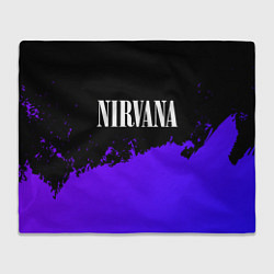 Плед флисовый Nirvana purple grunge, цвет: 3D-велсофт