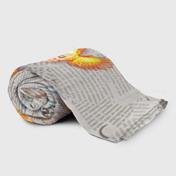 Плед флисовый Горящая газета, цвет: 3D-велсофт — фото 2