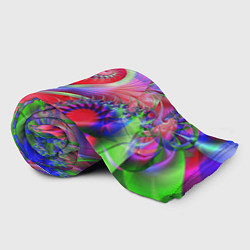 Плед флисовый Фракталы нежных оттенков, цвет: 3D-велсофт — фото 2
