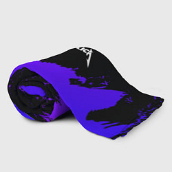 Плед флисовый Metallica purple grunge, цвет: 3D-велсофт — фото 2