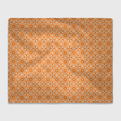Плед флисовый Абстракция - оранжевые зонтики, цвет: 3D-велсофт