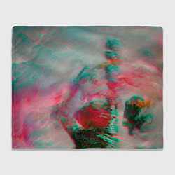 Плед флисовый Абстрактные переливающиеся краски, цвет: 3D-велсофт