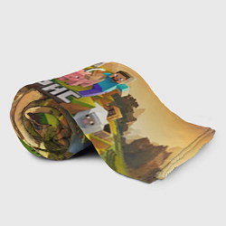 Плед флисовый Борис Minecaft, цвет: 3D-велсофт — фото 2