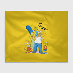 Плед флисовый Simpson family, цвет: 3D-велсофт