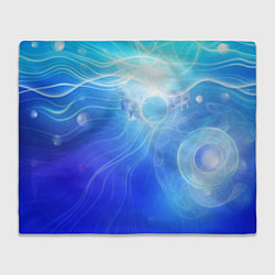 Плед флисовый Голубой пульсар, цвет: 3D-велсофт