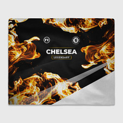 Плед флисовый Chelsea legendary sport fire, цвет: 3D-велсофт