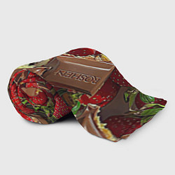 Плед флисовый Клубника и шоколад Рошен, цвет: 3D-велсофт — фото 2