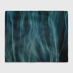 Плед флисовый Прерывистый абстрактный синий дым во тьме, цвет: 3D-велсофт