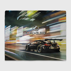 Плед флисовый Lexus - скорость режим, цвет: 3D-велсофт