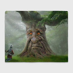Плед флисовый Мудрое таинственное дерево, цвет: 3D-велсофт