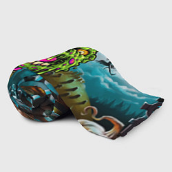 Плед флисовый Монстр - лизун, цвет: 3D-велсофт — фото 2