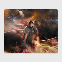 Плед флисовый Mass Effect N7 - Jane Shepard, цвет: 3D-велсофт