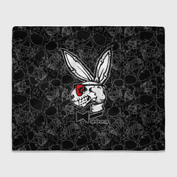 Плед флисовый Playboy Skull - Rabbit 2023, цвет: 3D-велсофт