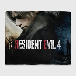 Плед флисовый Леон Resident evil 4 remake, цвет: 3D-велсофт