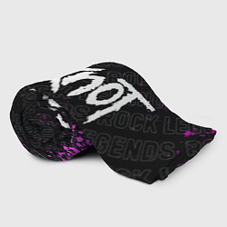 Плед флисовый Slipknot rock legends: надпись и символ, цвет: 3D-велсофт — фото 2
