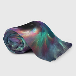 Плед флисовый Разноцветное космическое завихрение, цвет: 3D-велсофт — фото 2
