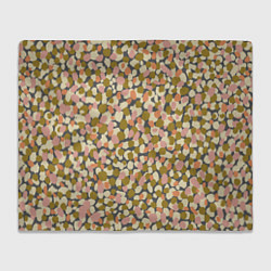 Плед флисовый Оливье салат, абстрактный паттерн, цвет: 3D-велсофт
