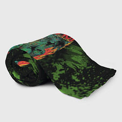 Плед флисовый Slipknot green satan, цвет: 3D-велсофт — фото 2