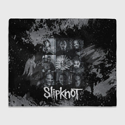 Плед флисовый Slipknot black & white style, цвет: 3D-велсофт